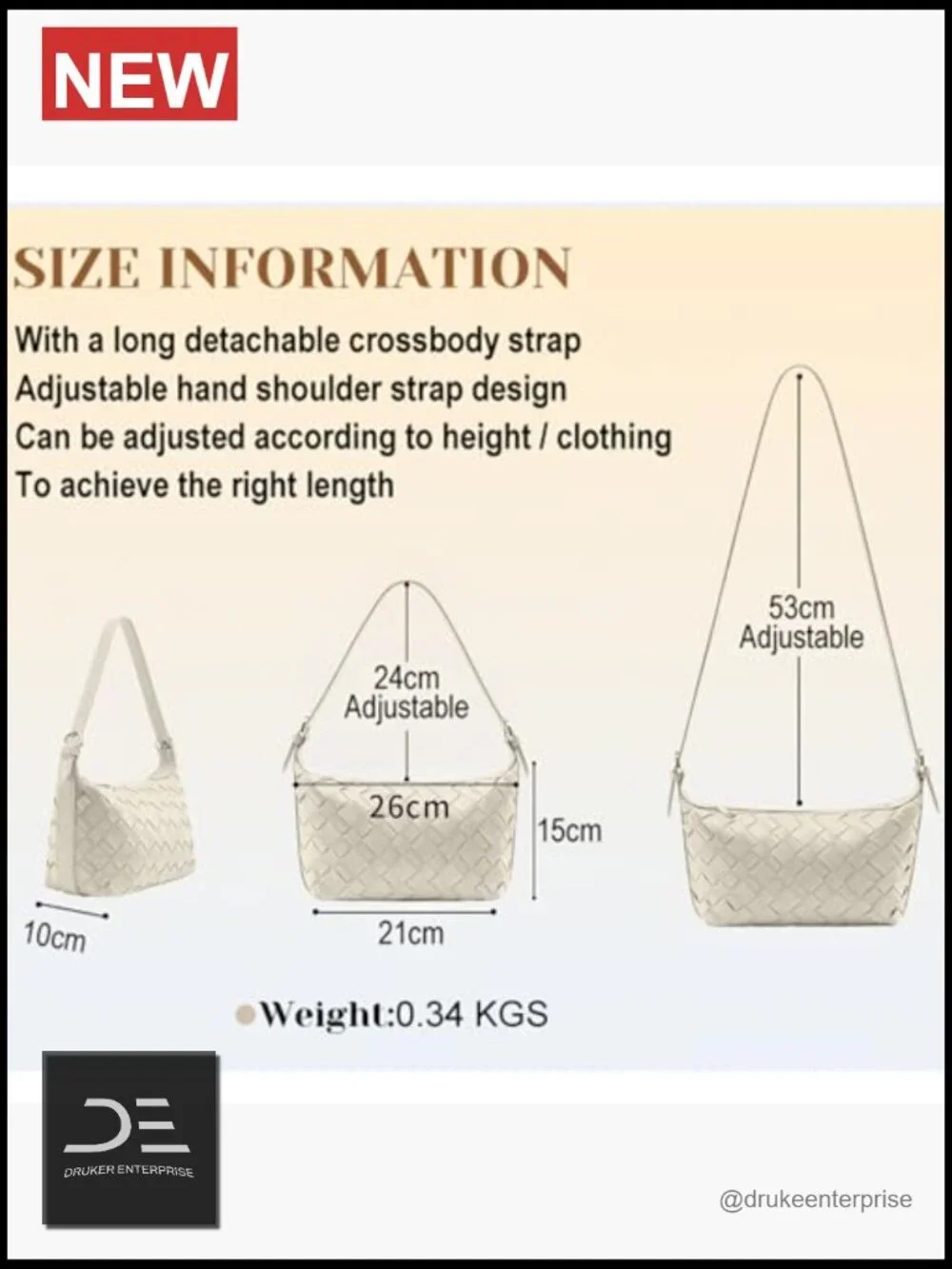 Woven Faux Leather Hobo Bag Shoulder Handbag Crossbody Purse Daily Work Travel